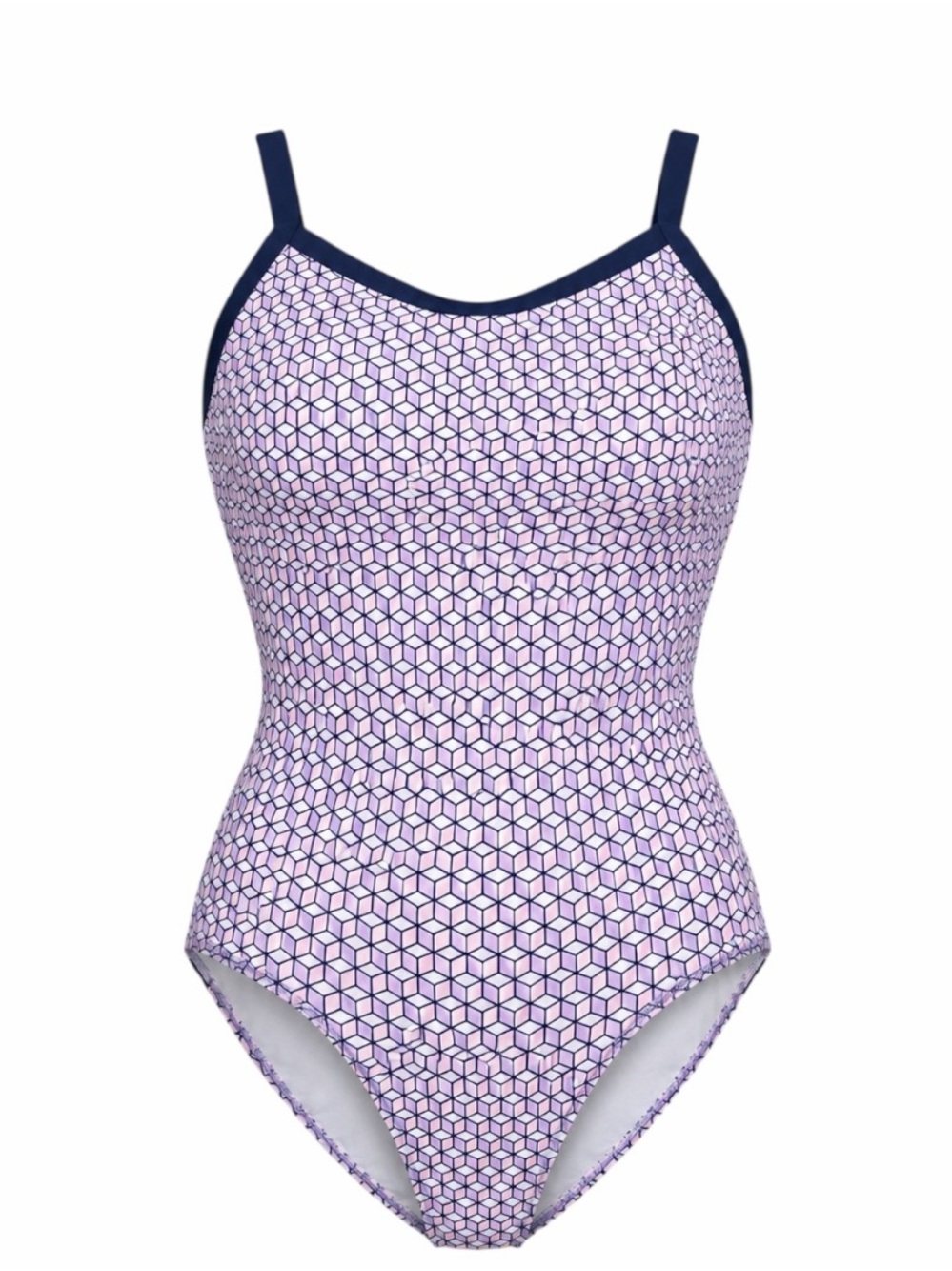 Carve Designs Cadence One Piece Swimsuit Geometric Print Open Back Large NWT